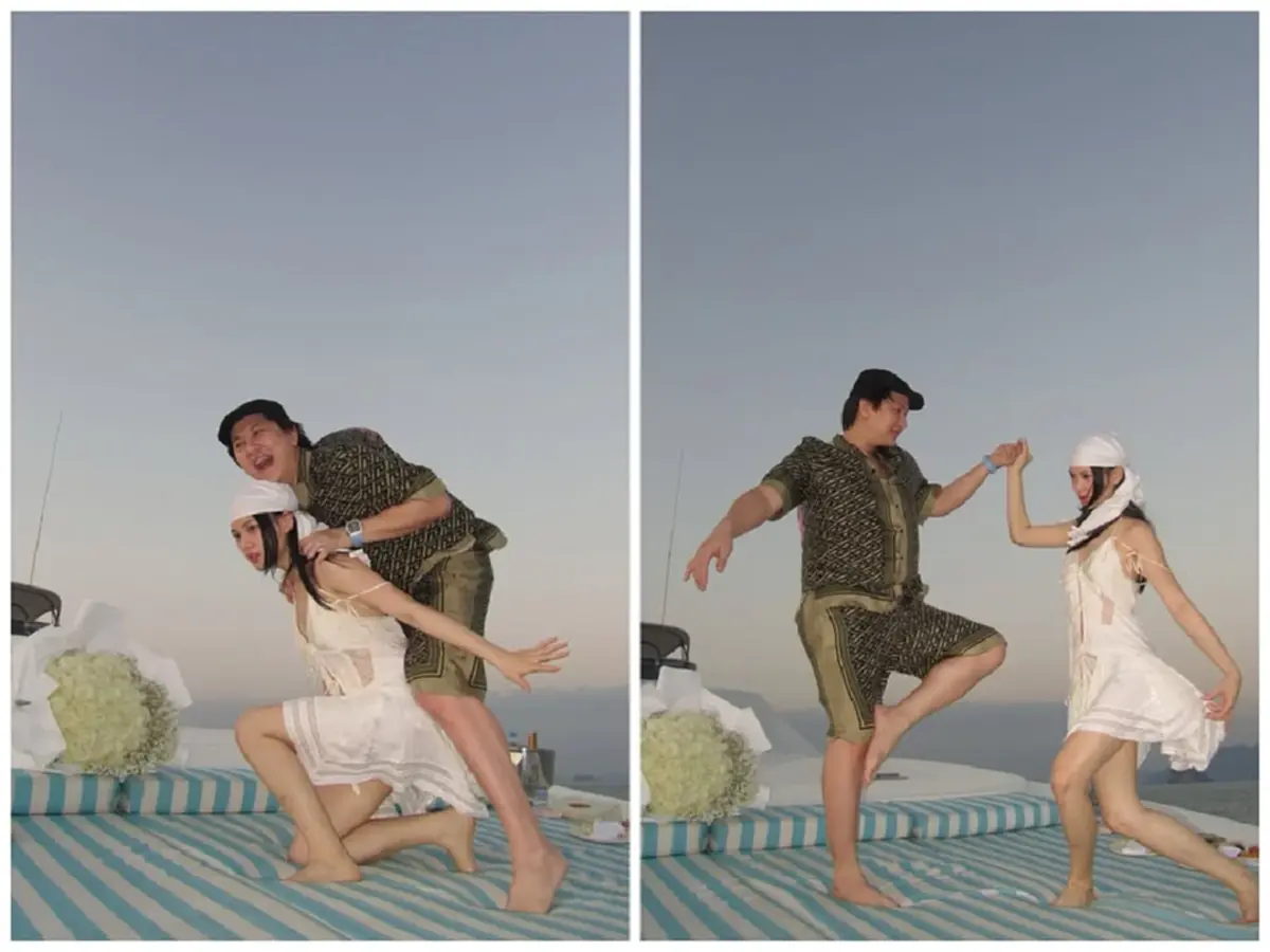 เซอร์ไพรส์ นางเอกสาว ถูกแฟนหนุ่มไฮโซ คุกเข่าขอแต่งงานบนเรือหรู