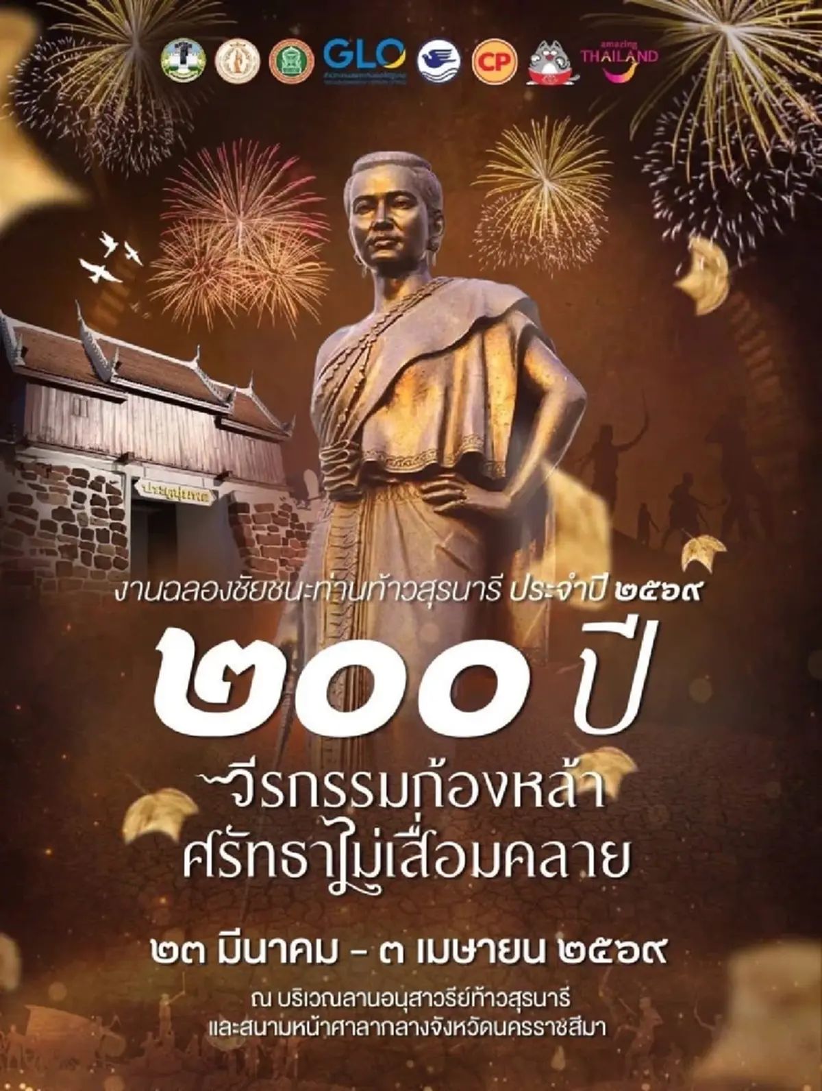 เลขมงคลย่าโม งานฉลองชัยชนะท้าวสุรนารี 2569 เลขสถาปนาเมืองโคราช