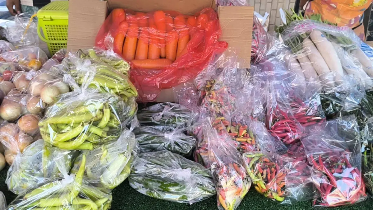 ถูกจริง! ผักถุงละ 10 บาท ชาวพิษณุโลกแห่ซื้อสวนกระแสน้ำมันแพง