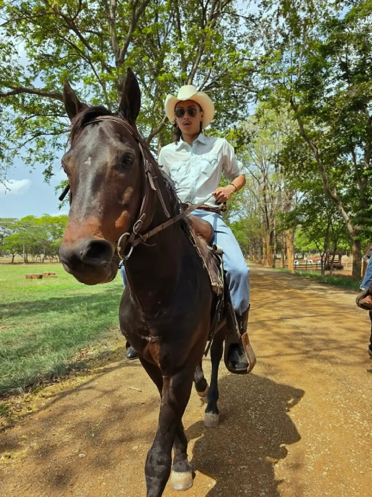 ทายาทฟาร์มโชคชัยรุ่น 3 หล่อเข้มสไตล์คาวบอย ขี่ม้าลุยงานเคียงพ่อ