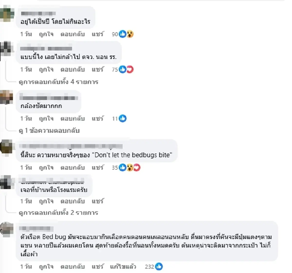 ขนลุก หนุ่มเจอแมลงบนที่นอน ชาวเน็ตฟันธง งานนี้เรื่องใหญ่