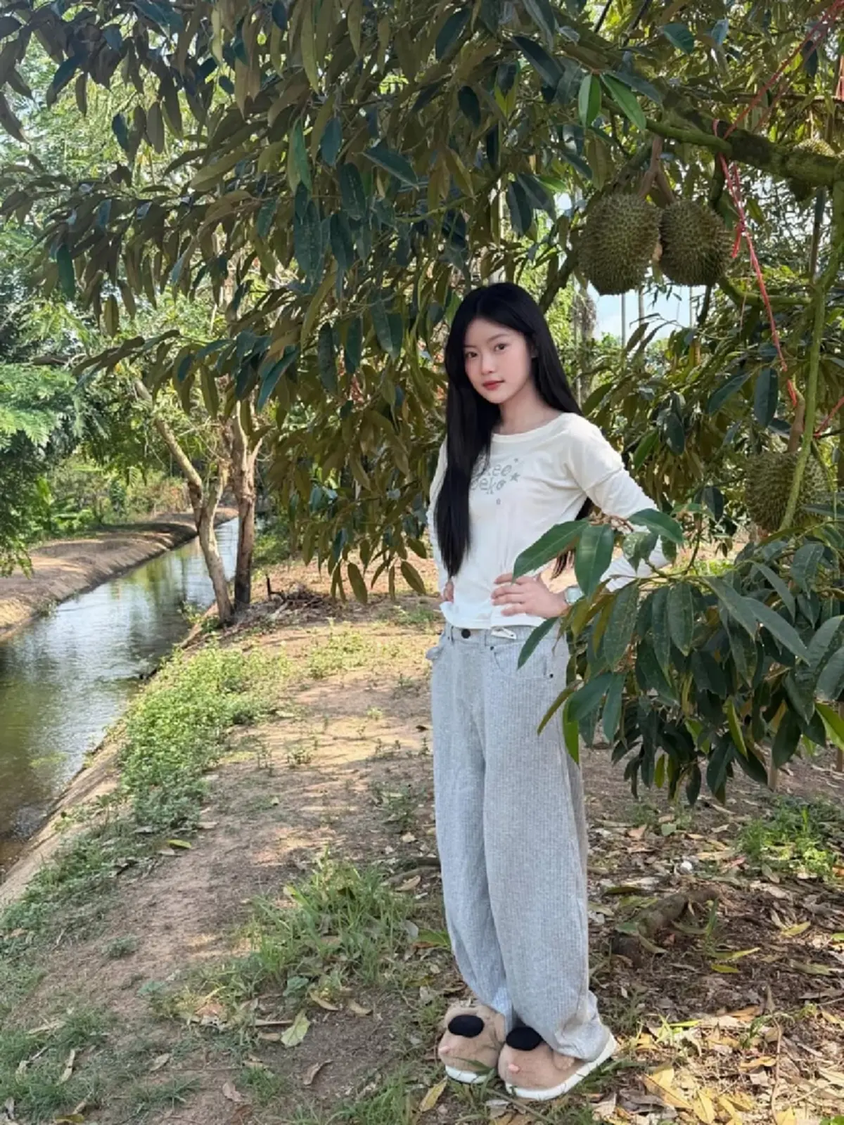 “มาเบล PiXXiE” เช็กอินสวนทุเรียนบ้านเกิด สวยสะกดทุกสายตา