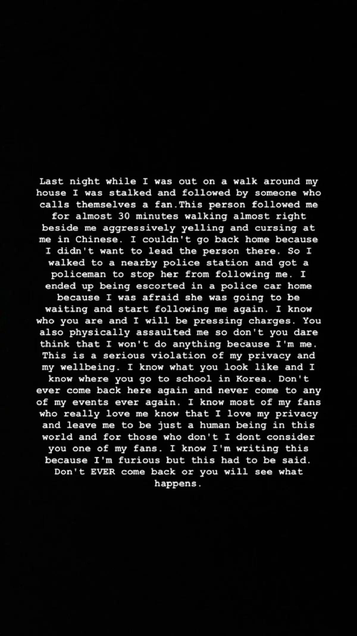 นิชคุณ เดือด ถูกซาแซงสะกดรอยตาม ตะโกนด่า พยายามทำร้ายร่างกาย