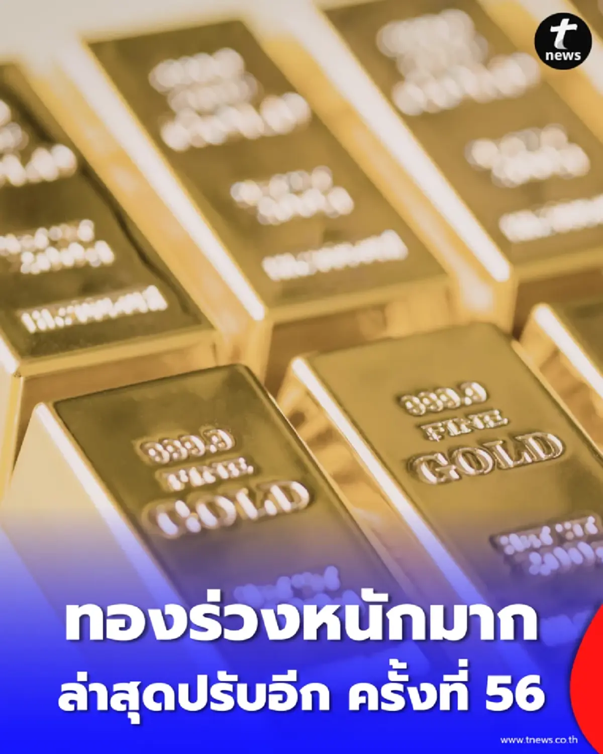 อัปเดตราคาทองช่วงเย็น 19 มี.ค. 69 ราคาทองปรับตัวอีก ครั้งที่ 56