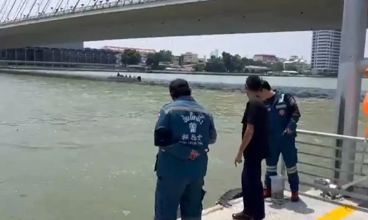 คลิปวงจรปิดเห็นชัด 2 คนปริศนา ก่อนพบร่างติดใต้โป๊ะเรือลอยน้ำ