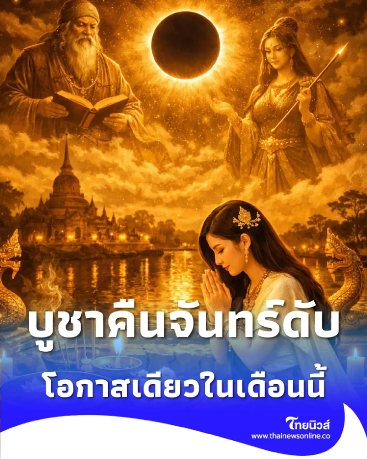 โอกาสเดียวในเดือน วิธีบูชาคืนจันทร์ดับ พลิกชะตาตามตำราโบราณ