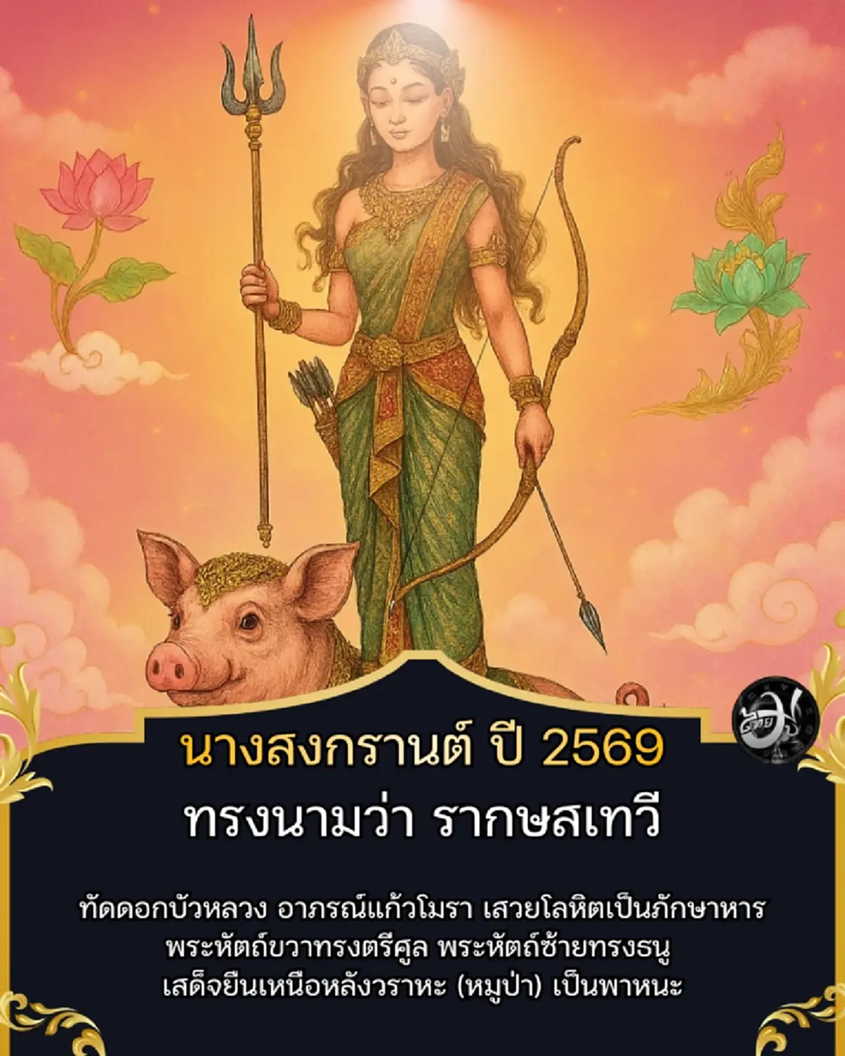 เพจไทยมู เปิดตัว นางสงกรานต์ 2569 thaimu พร้อมคำทำนายดวงเมืองปีมะเมีย ไทยมู