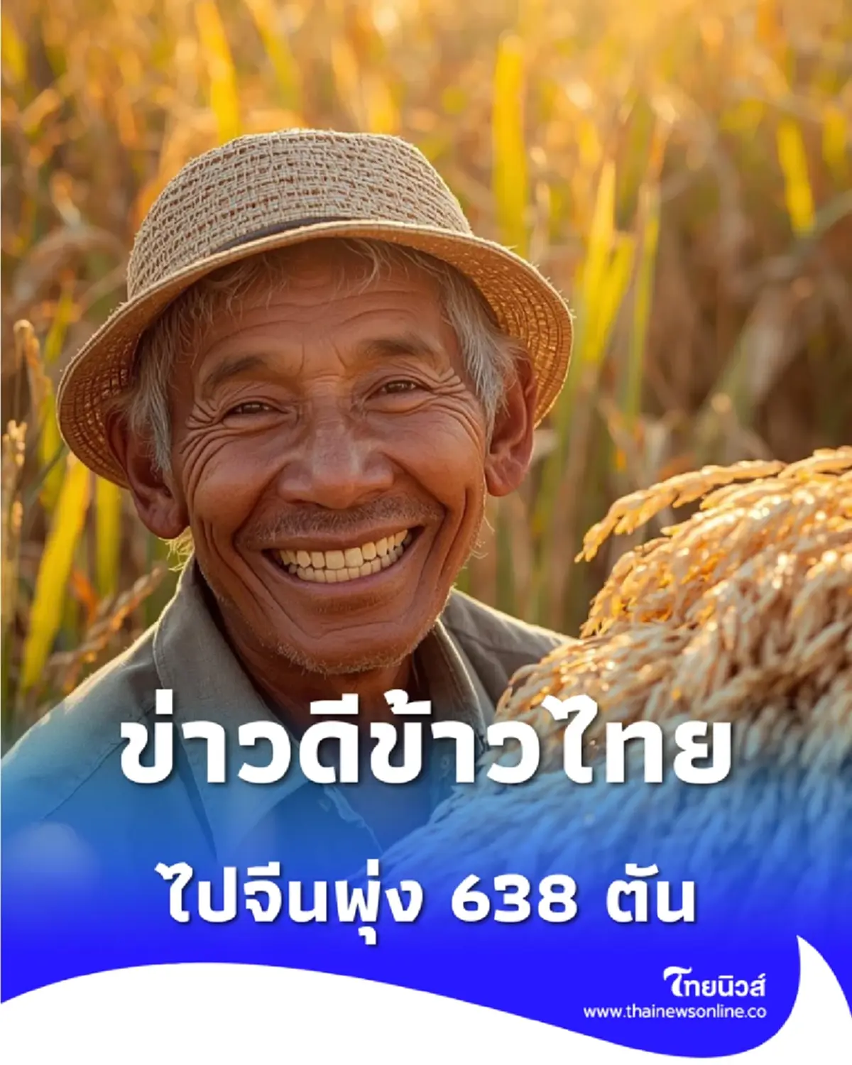 ข้าวอินทรีย์ไทยกระฉูด ครองแชมป์ส่งออกจีน ยอดพุ่ง 334%