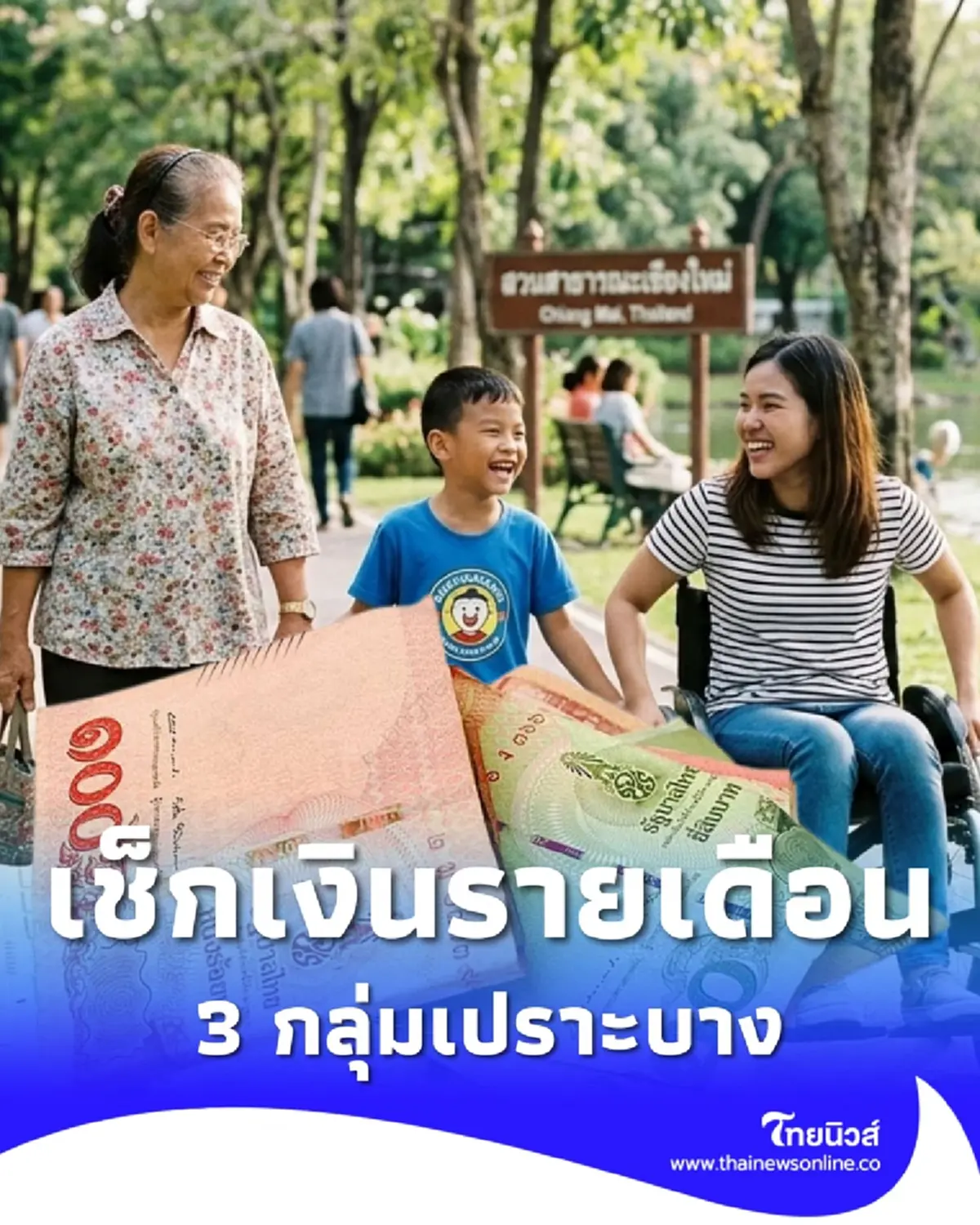 เงินรายเดือน 3 กลุ่ม เช็กกำหนดวันโอนช่วยกลุ่มเปราะบาง เดือน มี.ค.