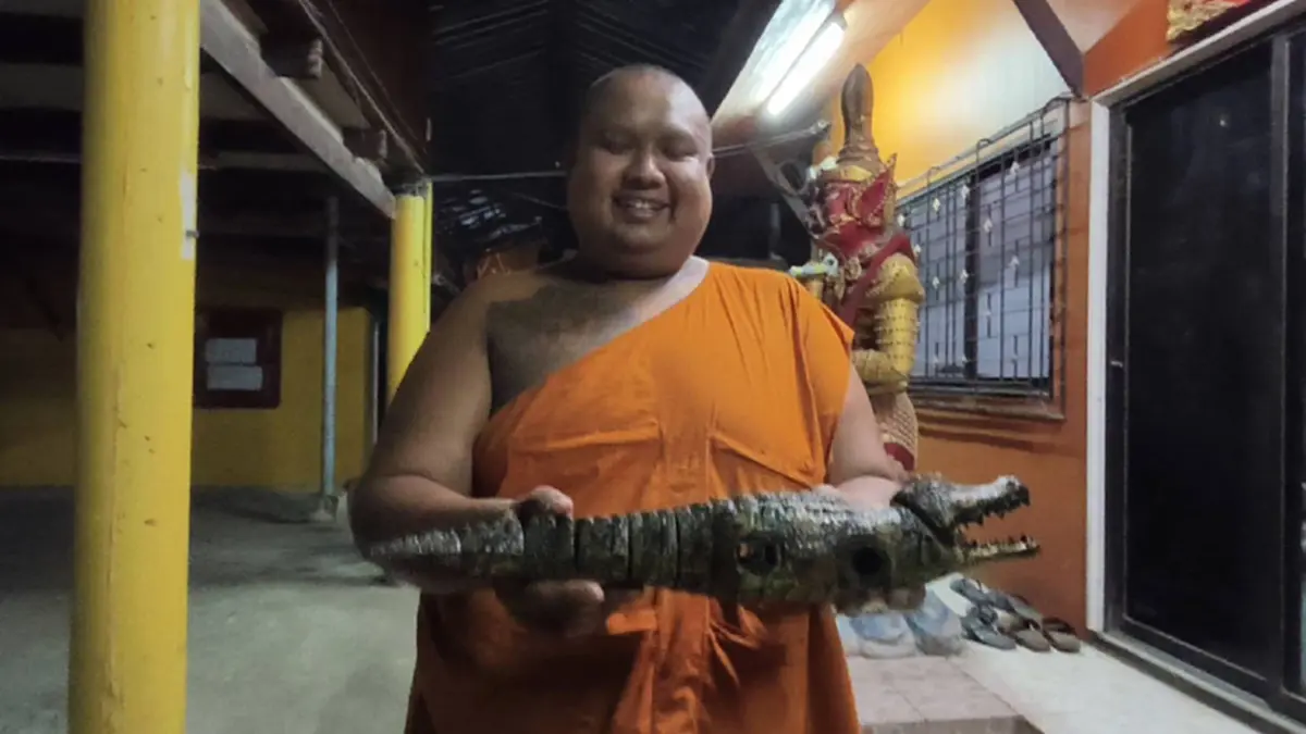 พระผงะเจอจระเข้โผล่คลอง รีบแจ้งเจ้าอาวาส ที่แท้ความจริงทำวงแตก