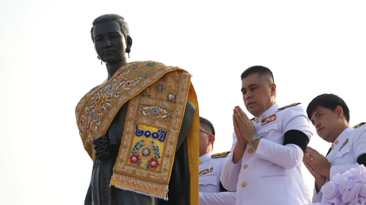 เลขมงคล พิธีอัญเชิญผ้าสไบ ห่มถวายองค์ย่าโม งานฉลองวันแห่งชัยชนะ