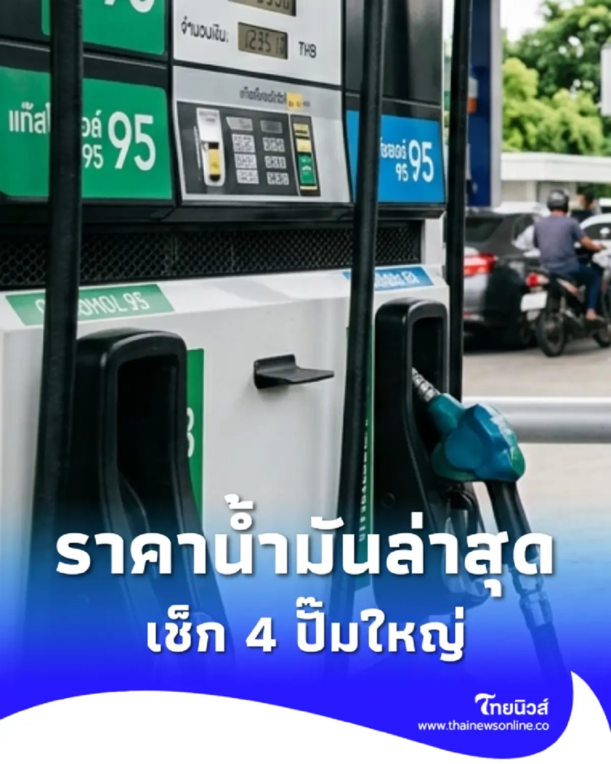ราคาน้ำมันวันนี้ 15 มี.ค. 69 แก๊สโซฮอล์ เบนซิน ดีเซล อัปเดตล่าสุด