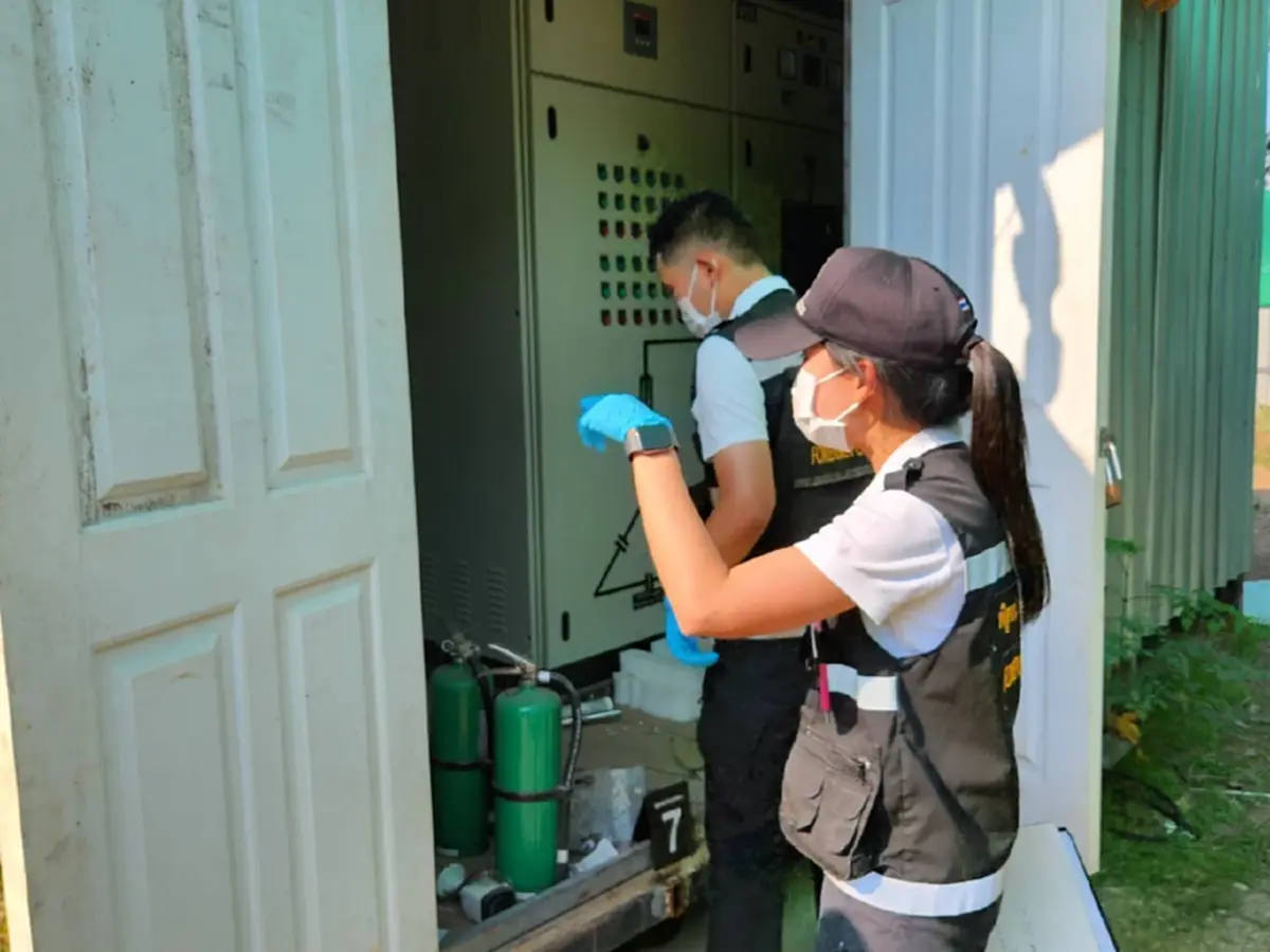 บุกทลายเหมืองบิทคอยน์เมืองกาญจน์ ลอบใช้ไฟหลวงสูญกว่า 16 ล้าน