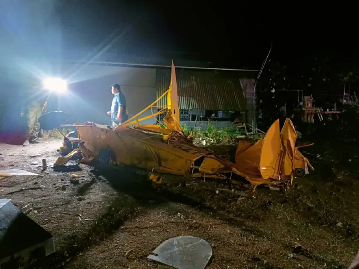 ด่วน เครื่องบินเล็กตก ที่ จ.สระบุรี  มีผู้ได้รับบาดเจ็บสาหัส 1 ราย