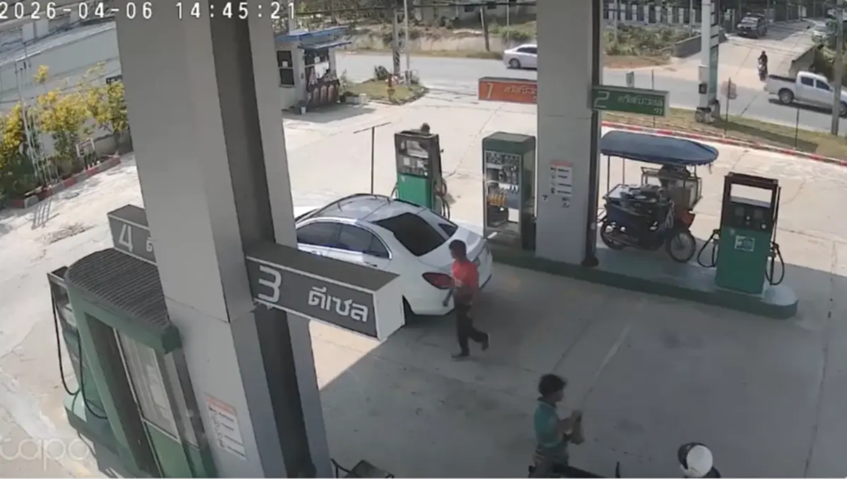 สาวขับเบนซ์หรูเติมน้ำมันแล้วชิ่ง! พนักงานวอนกลับมารับผิดชอบ