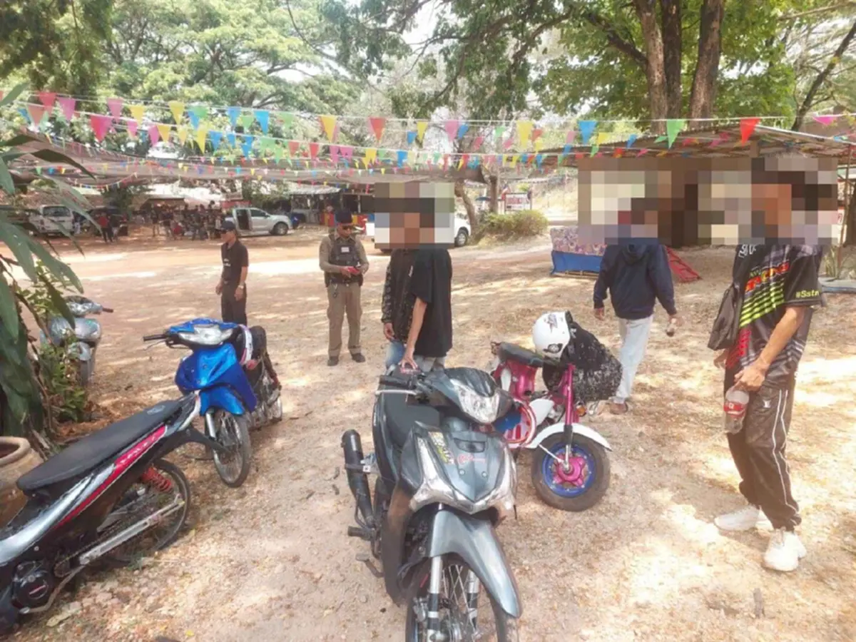 สกัดจับแก๊งเด็กแว้นป่วนเขื่อนลำปาว ยึดจยย.แต่งซิ่ง 38 คัน