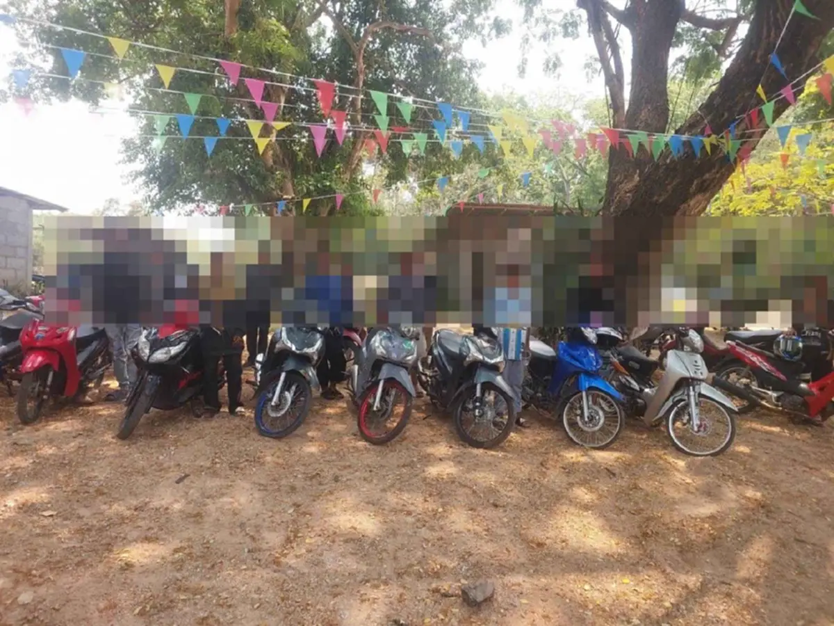 สกัดจับแก๊งเด็กแว้นป่วนเขื่อนลำปาว ยึดจยย.แต่งซิ่ง 38 คัน