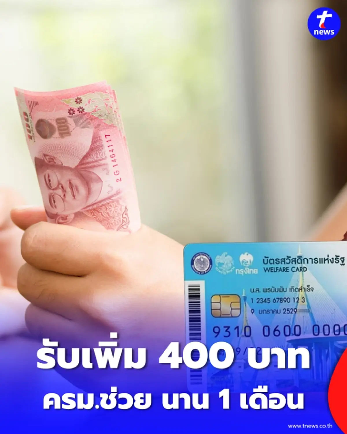 เช็กเงื่อนไข บัตรคนจนรับเพิ่ม 400 ครม.อนุมัติช่วยสงกรานต์นี้