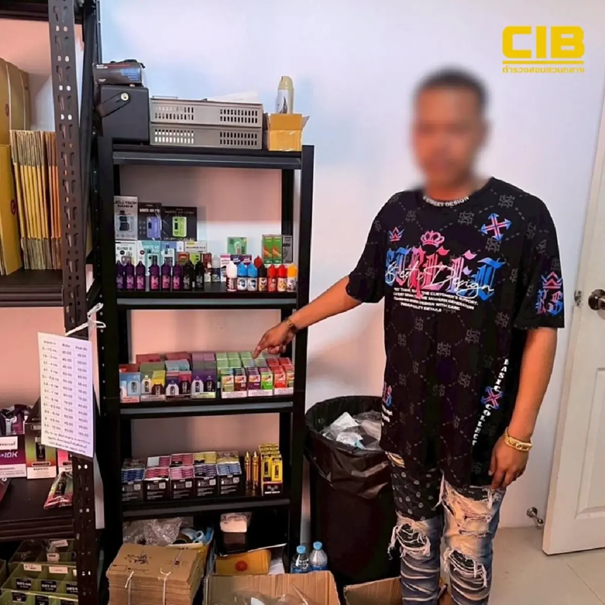 ทลายคลัง "APOLLO" เพจขายบุหรี่ไฟฟ้าเมืองชล ยึดของกลางเพียบ