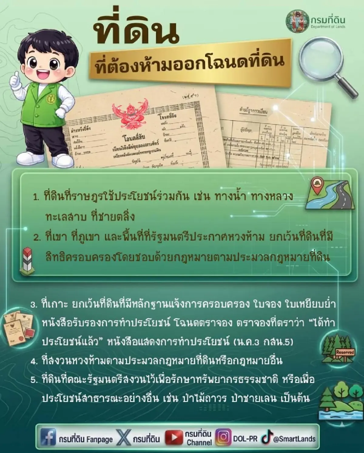 กรมที่ดิน ตอบชัดแล้ว ที่ดินแบบไหน ห้ามออกโฉนดที่ดิน
