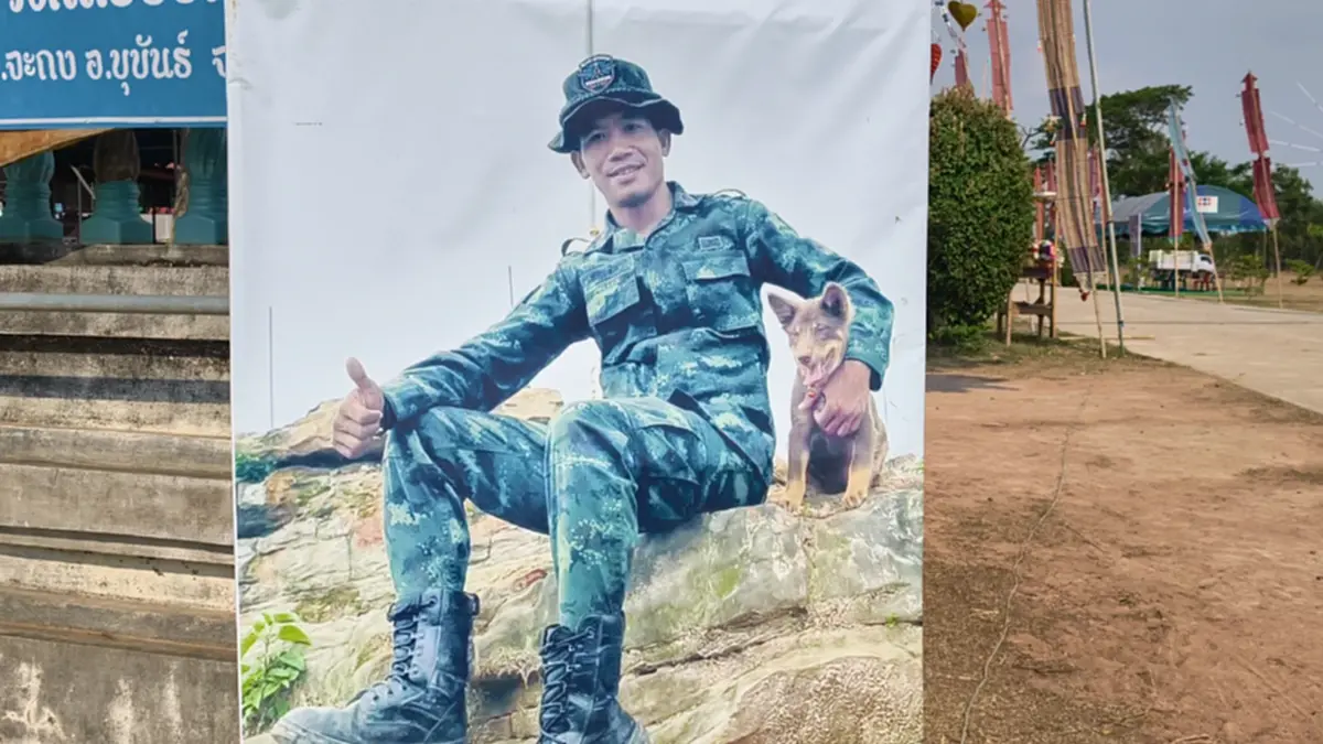 สุดยิ่งใหญ่! แห่รูปปั้น "จ่ามิน" วีรบุรุษภูมะเขือ ทำบุญ 100 วัน