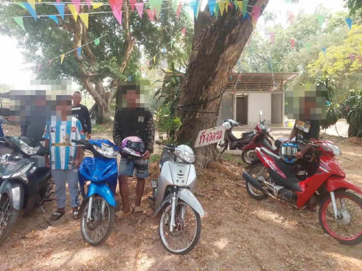 สกัดจับแก๊งเด็กแว้นป่วนเขื่อนลำปาว ยึดจยย.แต่งซิ่ง 38 คัน