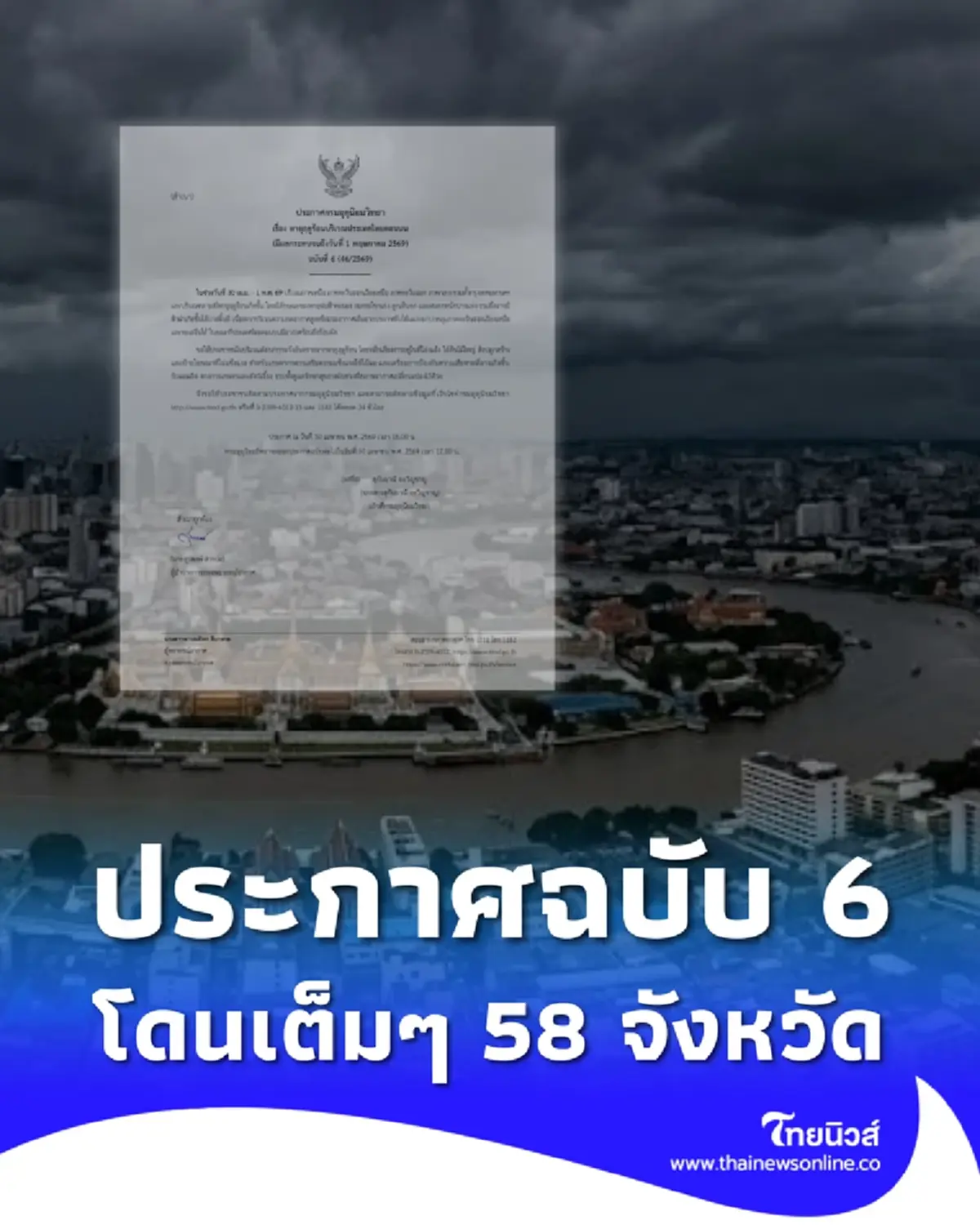 พิกัด 58 จังหวัด เจอพายุฤดูร้อนถล่ม ฝนตกหนัก ลมกระโชกแรง 
