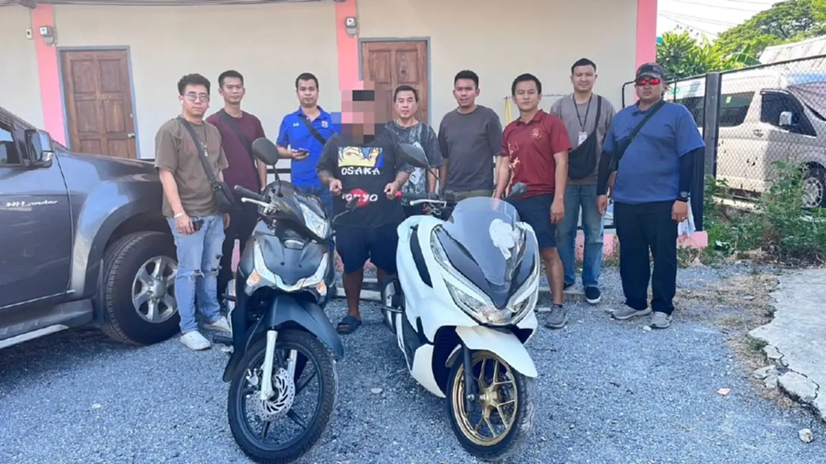 ทลายแก๊งลัก จยย.ข้ามชาติ ยึดของกลางเพียบ พบก่อเหตุทั่วประเทศ