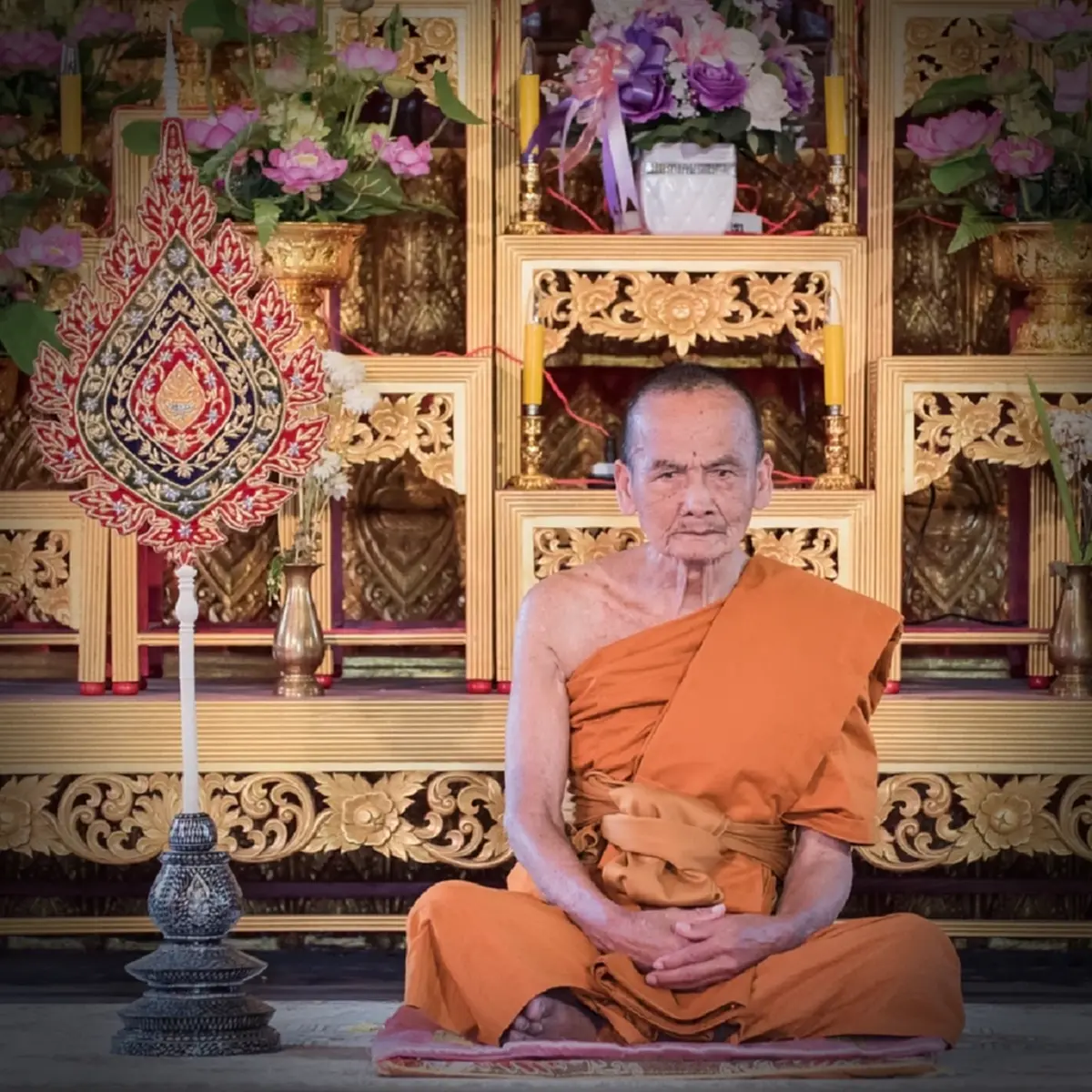 อาลัย สิ้น หลวงปู่เสาร์ เจ้าอาวาสวัดศรีบุญเรือง มรณภาพ