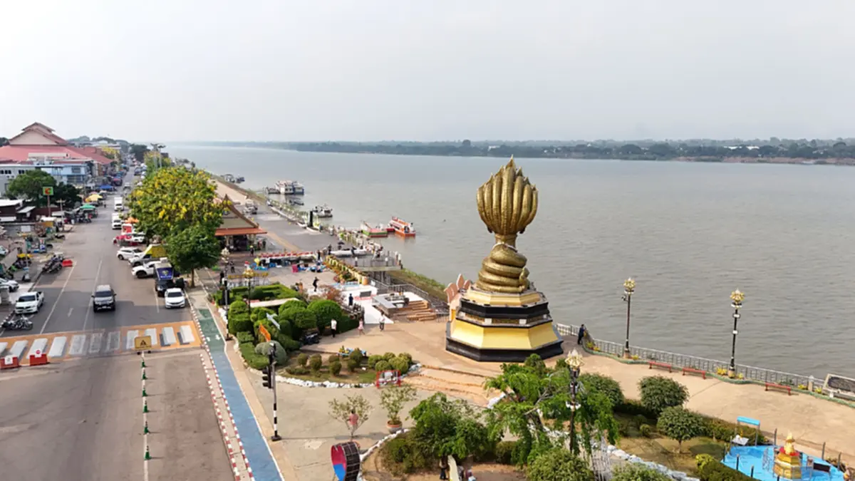 ริมโขงเดือด! อุณหภูมิทะลุ 40 องศา ฟ้าหลัว–ฝุ่น PM2.5 พุ่งสูง