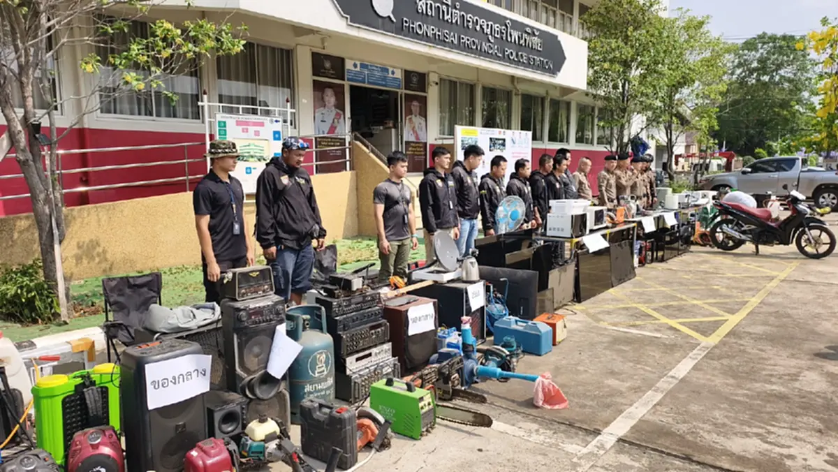 รวบจอมโจรลักทุกอย่างยันซอสพริก! ผงะโกดังของกลาง 80 รายการ