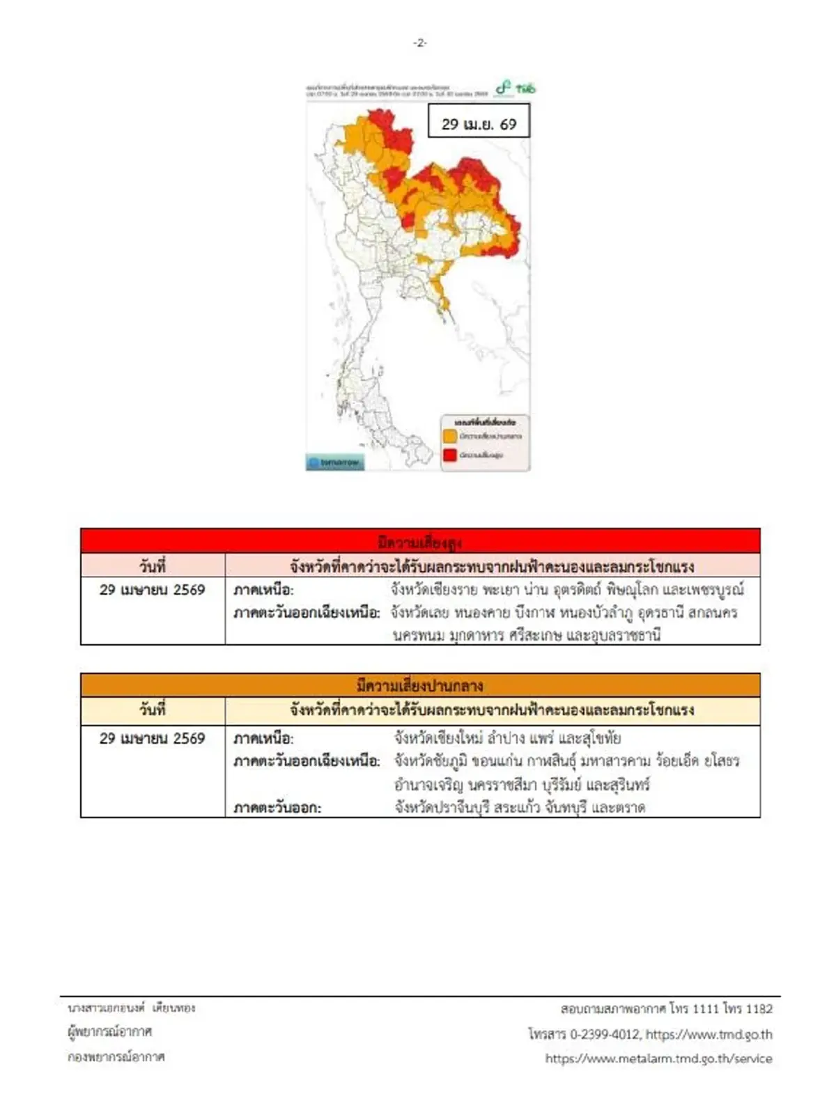 เตือน ฉ.3 เปิดชื่อ 34 จังหวัด พายุฤดูร้อนถล่มวันแรก อ่วมเต็มๆ