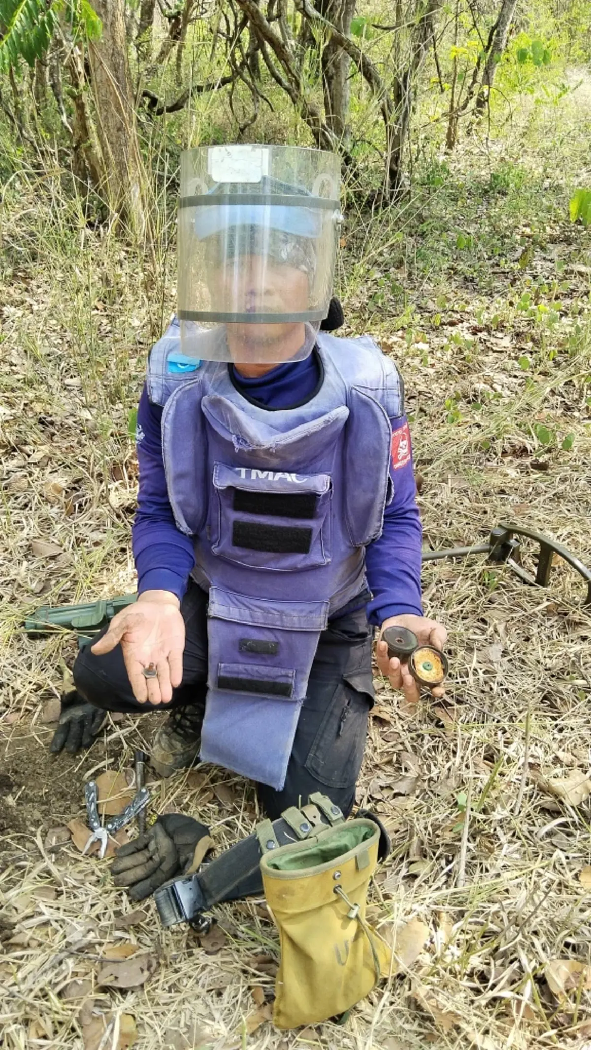 ภารกิจกู้ทุ่นระเบิดสระแก้ว วันเดียวเจอ 32 ทุ่น เคลียร์แล้ว 62%