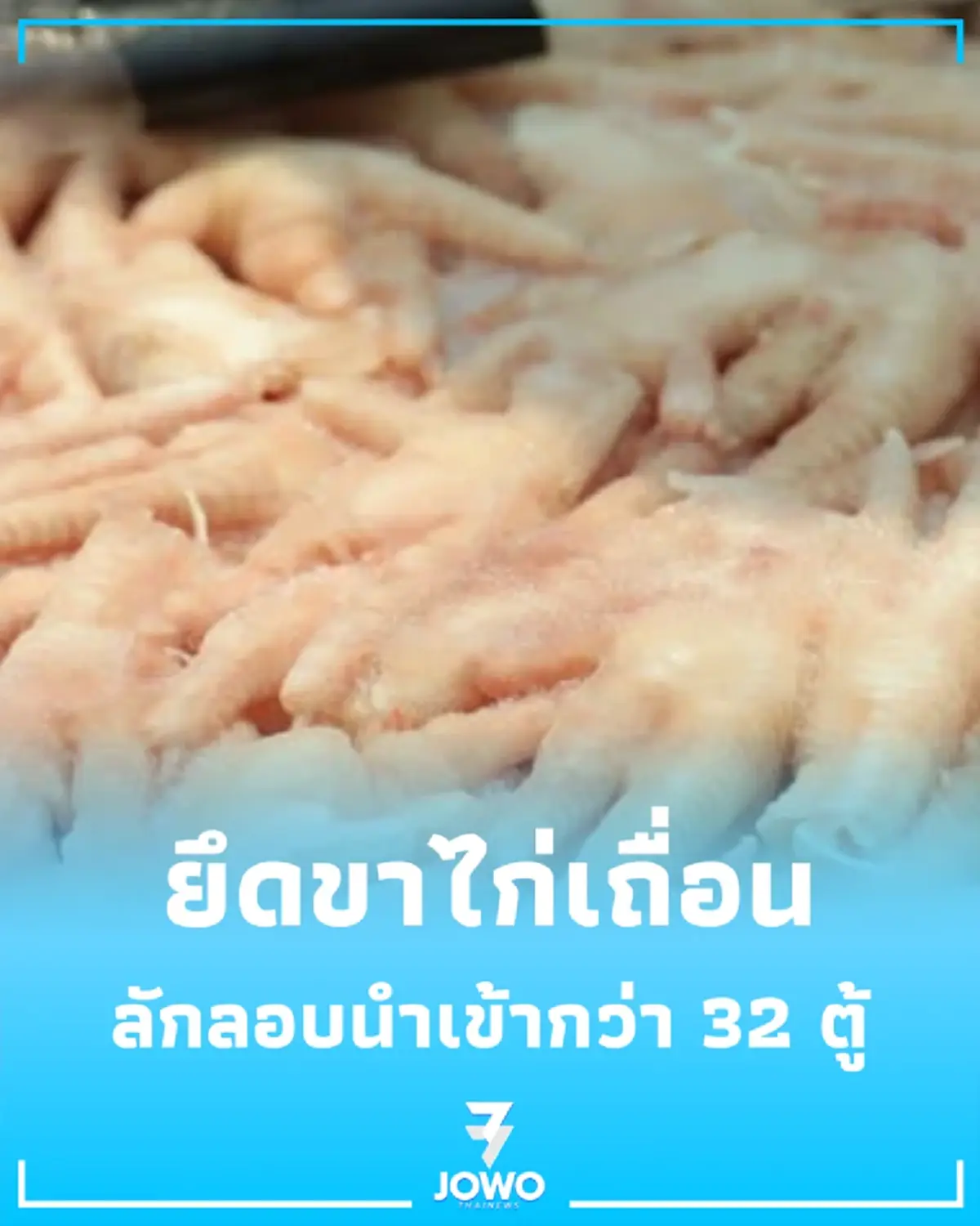 ยึดขาไก่เถื่อน 840 ตัน ศุลกากร-DSI สกัด 32 ตู้สินค้าเสี่ยงโรค