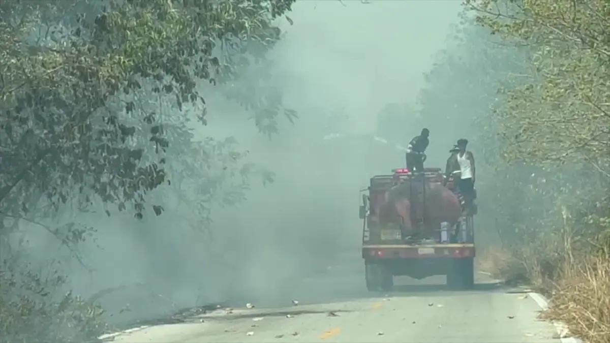 ไฟไหม้ป่าโคกหินลาดวอด 500 ไร่ สัตว์ป่าหนีตาย-คาดมือเผาหาของป่า