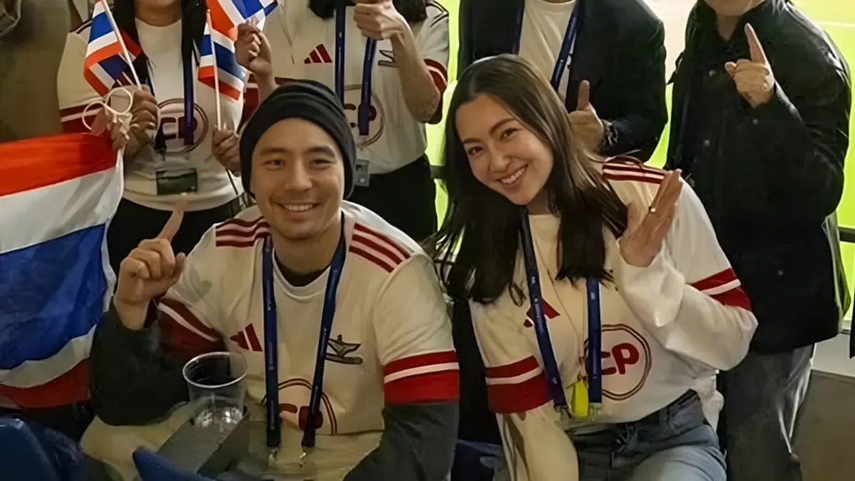 หวานไกลถึงญี่ปุ่น! “เบลล่า-ชวิณ” ควงกันเชียร์บอลที่โอซาก้า 