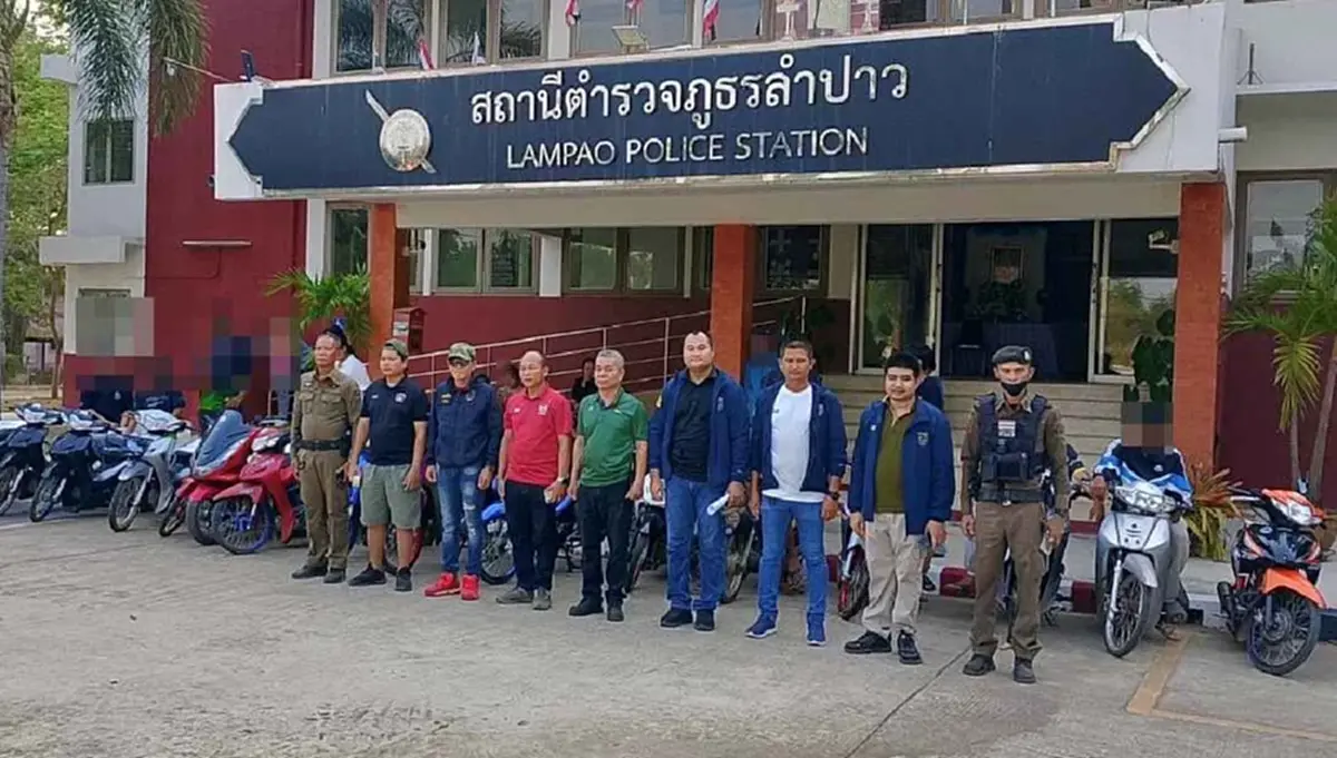 สกัดจับแก๊งเด็กแว้นป่วนเขื่อนลำปาว ยึดจยย.แต่งซิ่ง 38 คัน
