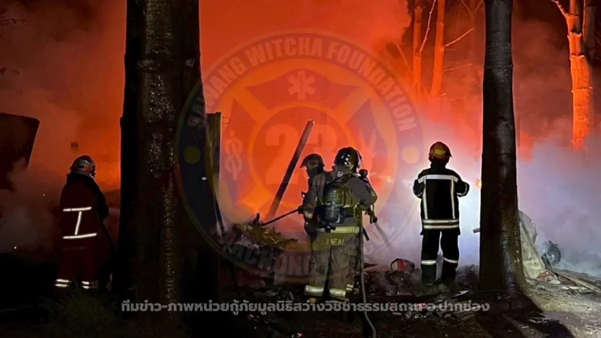 ถึงว่า สุนัขตาย 17 ตัว ในกองเพลิง เหตุไฟไหม้โกดังปากช่อง