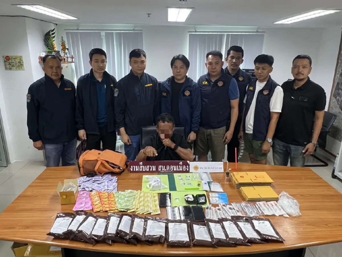 สืบดอนเมือง ร่วม ศอ.ปส.มท. รวบหนุ่มกระบี่ ค้ายาหารายได้เสริม