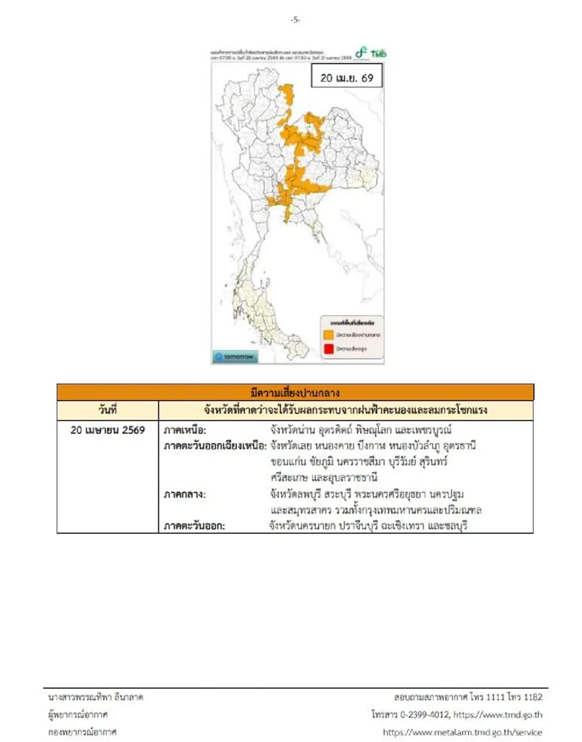 เตือนภัย ฉบับ 7 เปิดพิกัด 41 จังหวัด โดนเต็มๆ พายุฤดูร้อนถล่ม