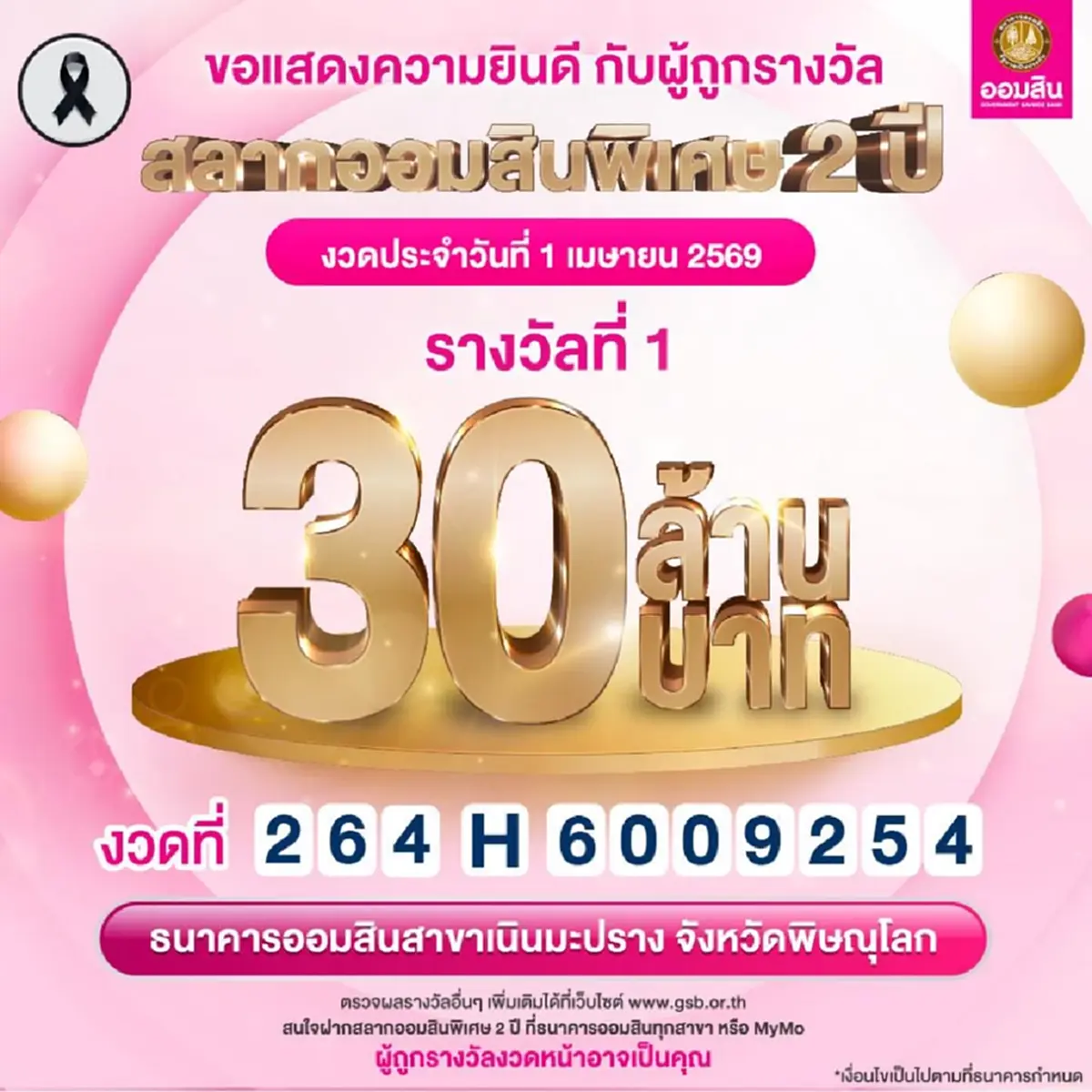 เฮลั่น ยินดีเศรษฐีใหม่ ถูกสลากออมสินรางวัลที่ 1 แตก 30 ล้าน