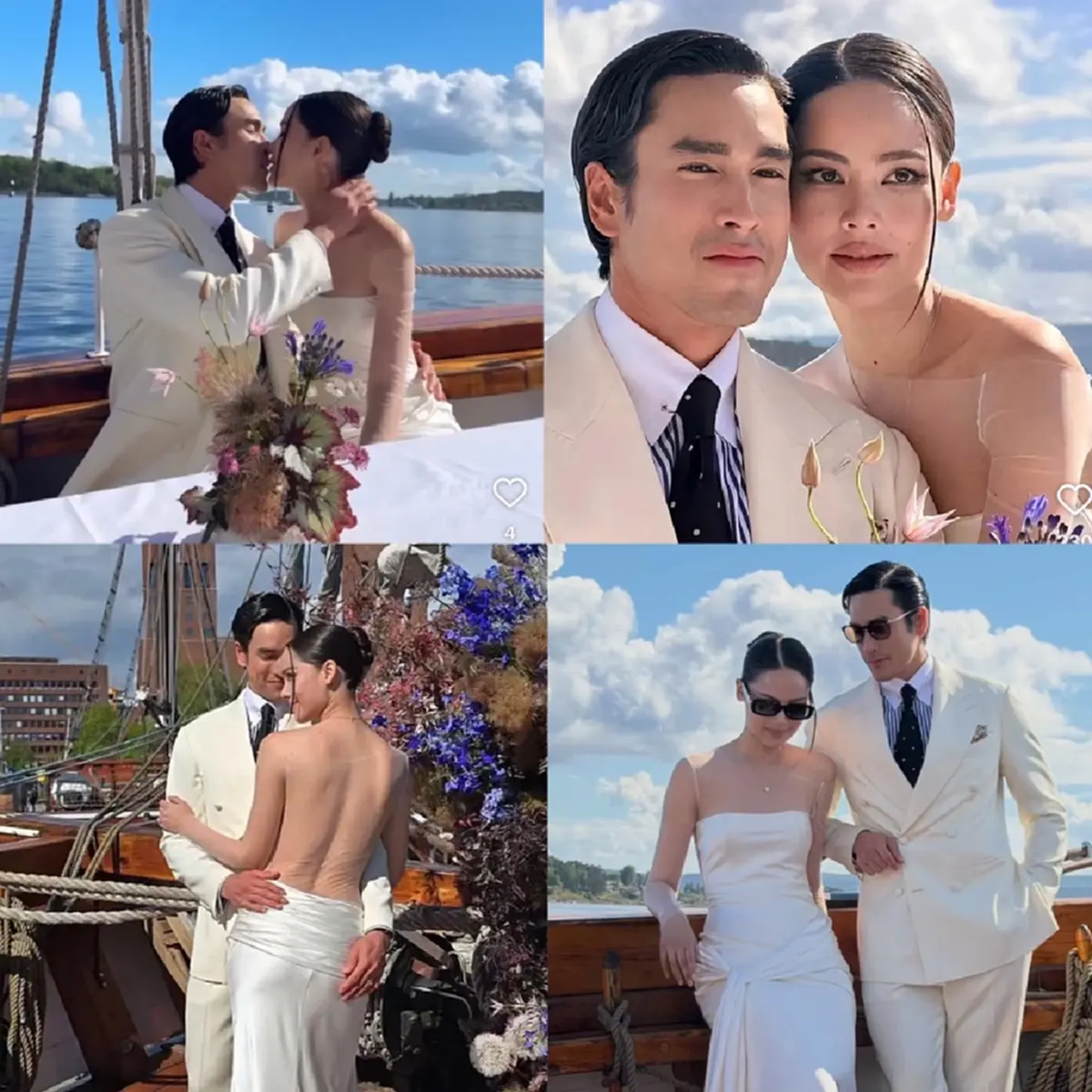 "ณเดชน์-ญาญ่า" ปรากฏตัวลุคบ่าวสาว  เข้าพิธีวิวาห์ที่นอร์เวย์