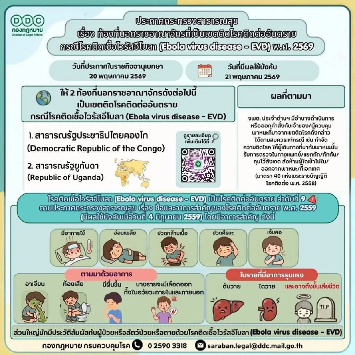 เปิดอาการเบื้องต้น "ไวรัสอีโบลา" อันตรายมาก ถึงขั้นเสียชีวิต 
