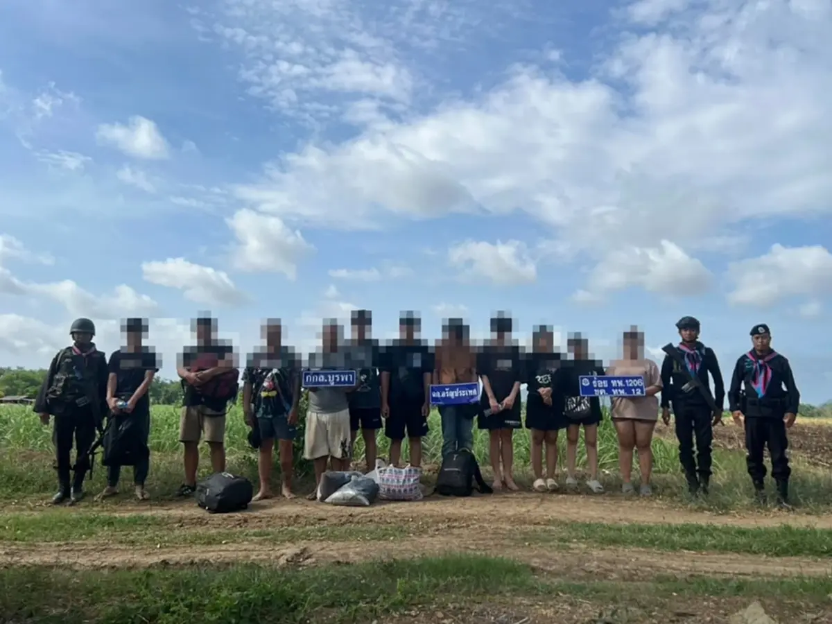 ทหารพรานสกัดรวบ 11 คนไทยหนีเว็บพนันปอยเปต จ่ายหัวละ 7,000