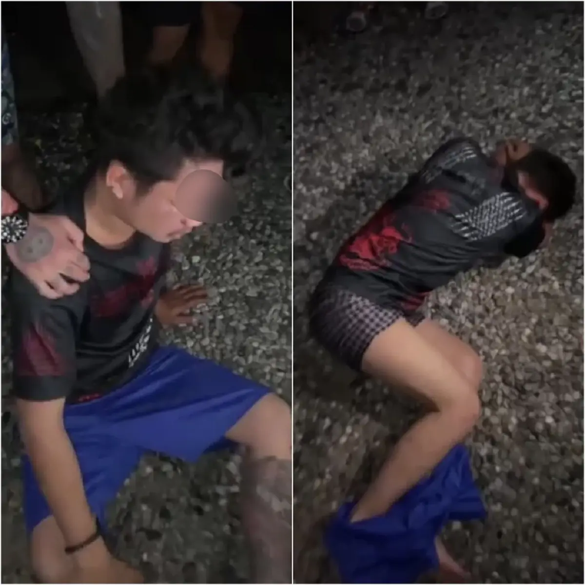 เจอของจริง โจ๋กระบะเมากร่าง อัดน่วมคนแก่พิการ โดนจัดเต็มชุดใหญ่