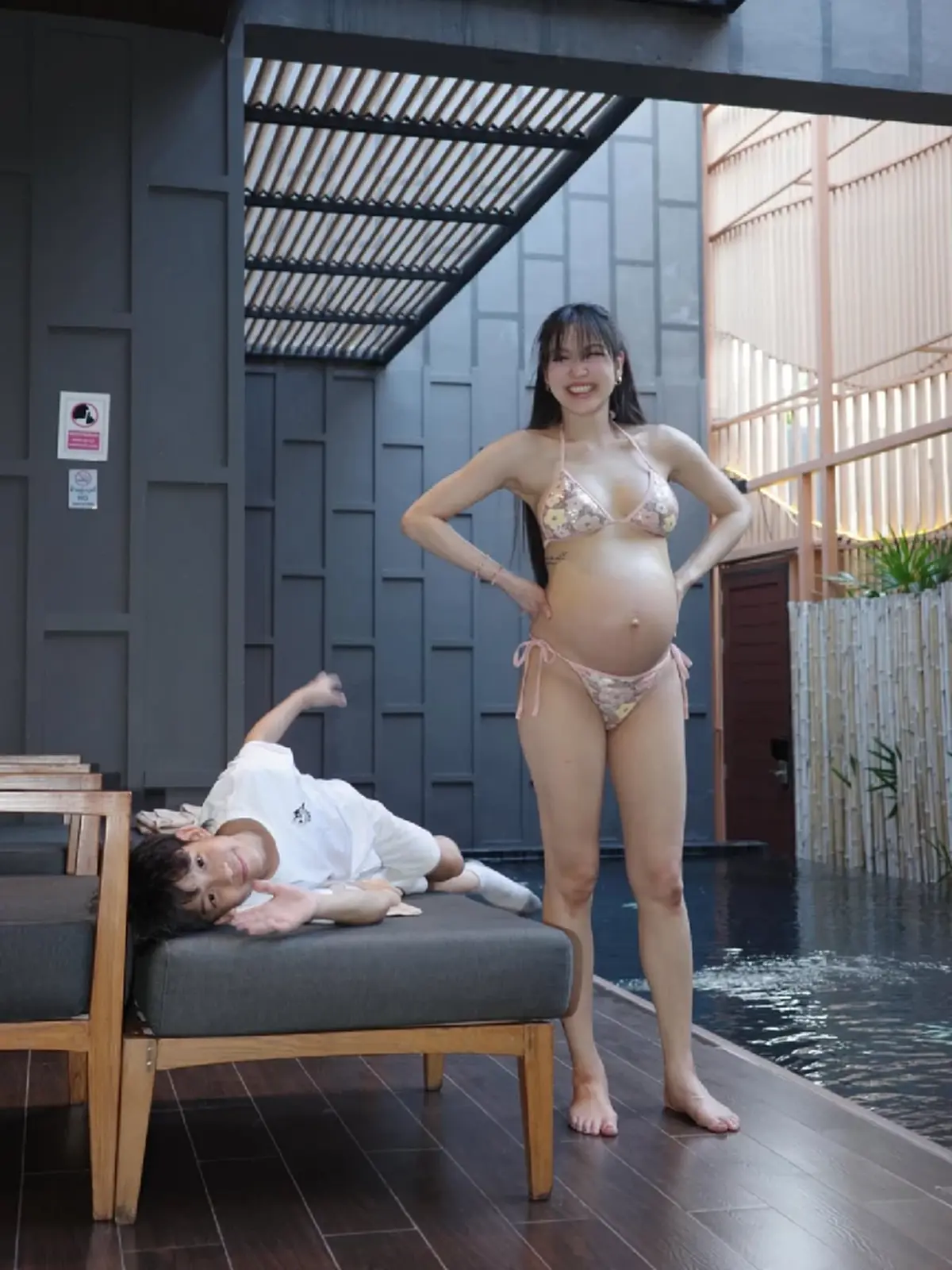 แพท ณปภา อุ้มท้องโตนุ่งบิกินี่เที่ยวหัวหิน เปิดทริปแรกของลูกสาว