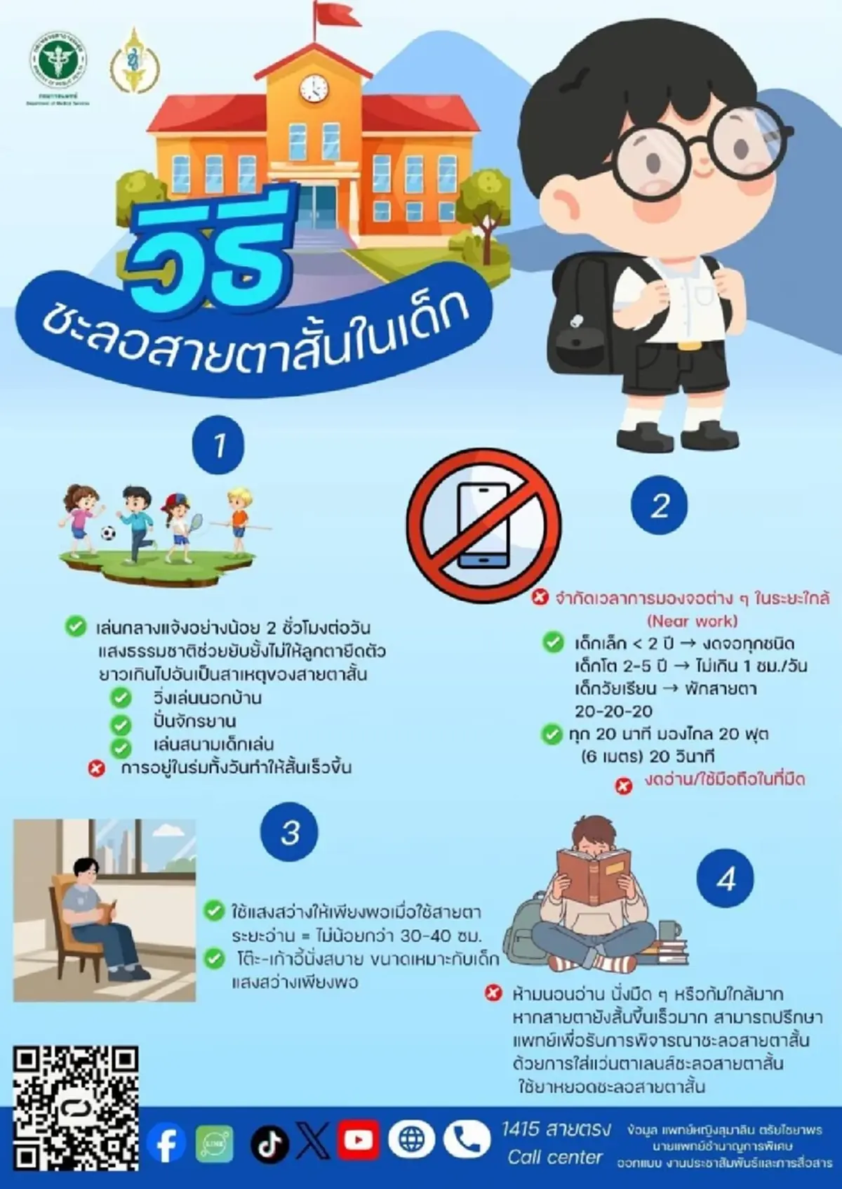 เปิดวิธี ชะลอ "สายตาสั้นในเด็ก" หลายบ้าน ไม่เคยรู้ มองข้ามมาตลอด 