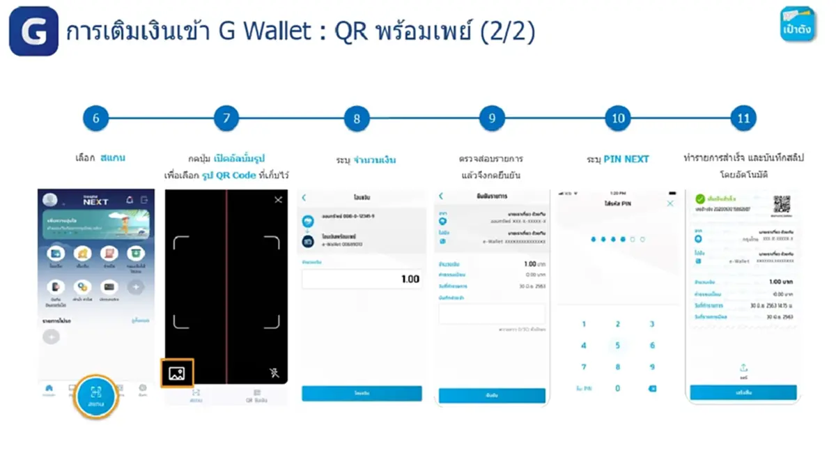 ไทยช่วยไทยพลัส เปิดขั้นตอนเติมเงินเข้า G Wallet บนแอปฯ เป๋าตัง
