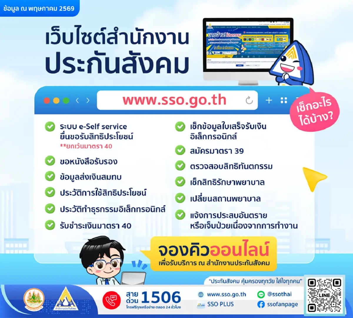 เปิด 4ช่องทาง เช็กสิทธิ แก้ไขข้อมูล "ประกันสังคม" ที่คนไม่ค่อยรู้ 