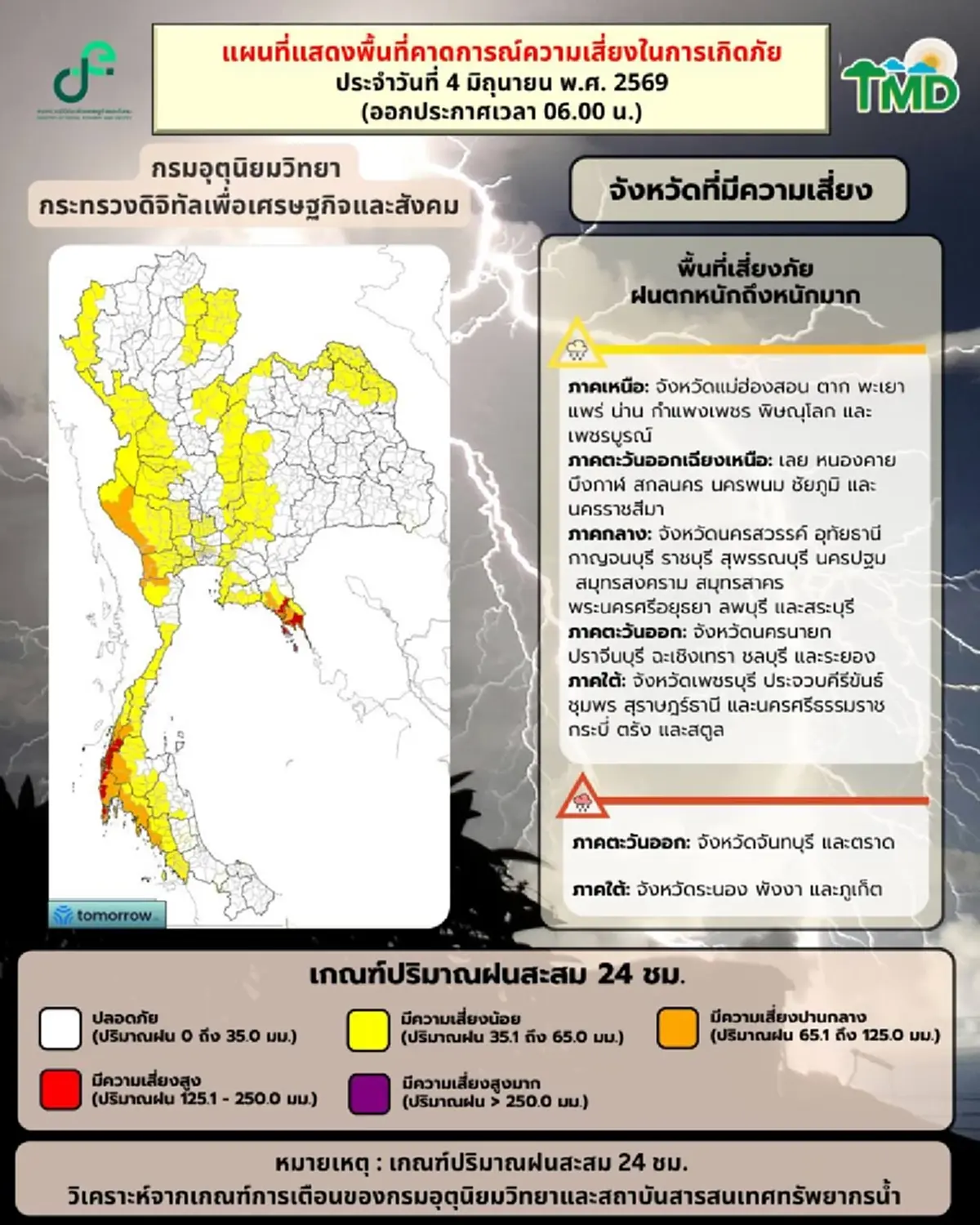 เตือนมรสุม 48 จังหวัด ฝนเพิ่มขึ้น ฝนตกหนักมาก ระวังน้ำท่วมฉับพลัน